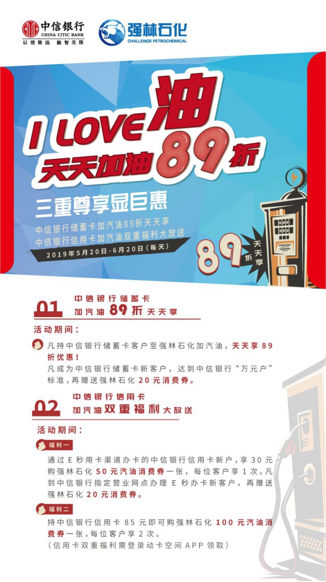 強林石化攜手中信銀行，新一波福利到2